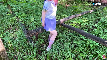 Preview 1 of American Broder Sexs - Walk In Forest Ends For Cutie With Creampie by Stranger POV - Outdoor Sex - Unicorninhoody