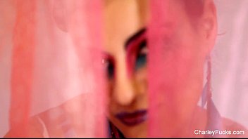 Preview 1 of Teen Sex Vagina Pani - Charley Chase Sexy Pink Body Paint