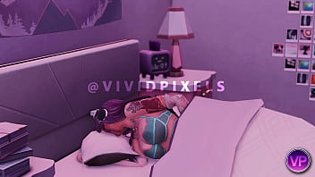 Preview 1 of Analy Sparkles - STEPBROTHER SNEAKS INTO ASIAN STEPSISTER&#039_S ROOM TO TITTY-FUCK HUGE TITS - SIMS 4