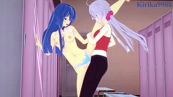 Preview 3 of Khawaja Sara Xxx Video - Tsubasa Kazanari and Chris Yukine intense futanari sex. - Symphogear Hentai
