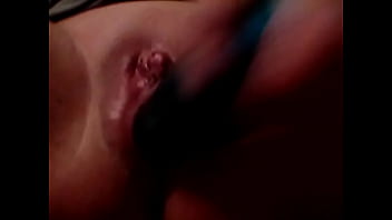 Preview 4 of Sunny Leone Wet His Girl - Me pleasing myself with my blue vibrator