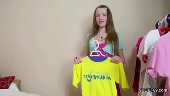Preview 1 of Czech Model Julia Tica On Cam - 18yr old Small Teen Andrea get her First Fuck by Big Cock