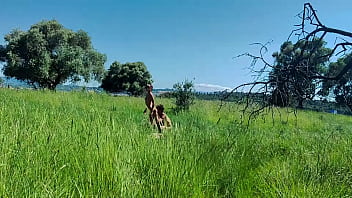 Preview 2 of Indian Granny Sex Videos - Couple caught outdoors - public sex in the field