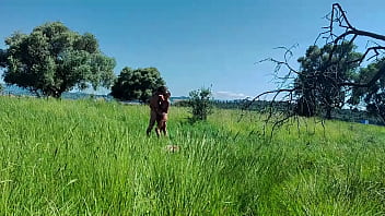 Preview 1 of Indian Granny Sex Videos - Couple caught outdoors - public sex in the field
