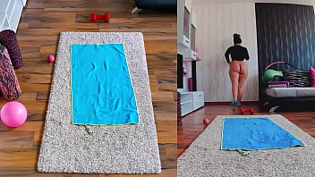 Preview 1 of Sports Sikel - Get Fit and Frisky: Dual Cam Naked Workout Uncovered!