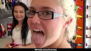 Preview 1 of Lesbian Caged - Sexy natural chick trades cash for some rough sex 2