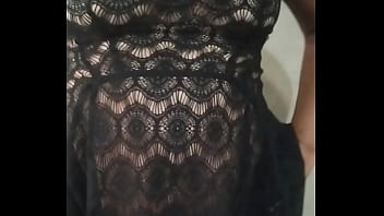 Preview 3 of Julie Mom Son Sex - En vestido transparente