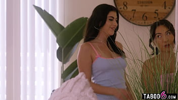 Preview 1 of Choti Bachi Bachi Sex Video - Lesbian teen babysitters busted by MILF client when she came home early