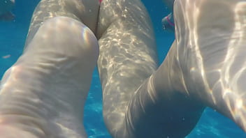 Preview 4 of Mpornozavrnetto B - wife thong swimming in pool cameltoe