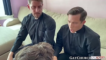 Preview 1 of Jvaxxx - Naughty altar servers fool around with their huge hard dicks