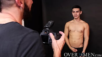 Preview 1 of Old Man Arab Saudi - Latino stud Aaron Perez railed by stepuncle Marco Lorenzo