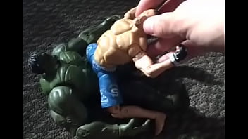 Preview 1 of Omd Mom And Boys - huge green man destroys human