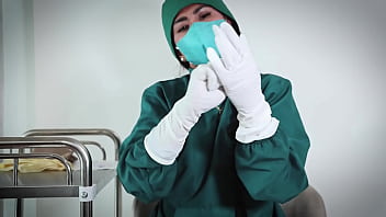 Preview 3 of Anal Costume Party - Latex Gloves Fetish