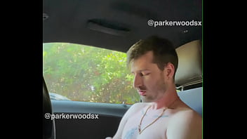 Preview 4 of Boy Lan - risky sucking his own cock in a dirt parking lot full of cars then cums on his stomach