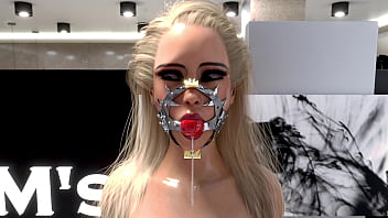 Preview 4 of Rich Lesbian Poor Slave - Metal Bondage Fetish 3D Compilation