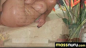 Preview 2 of Telegu Reshma Hot Video - Nuru Massage Ends with a Hot Shower Fuck 4