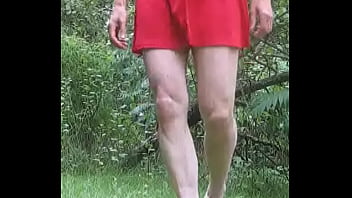 Preview 3 of Aliya Battery Ka - Nuisette007 Outdoor in a red dress