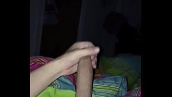Preview 2 of Dog Dildo Creampie - Latino stroking his fat long dick