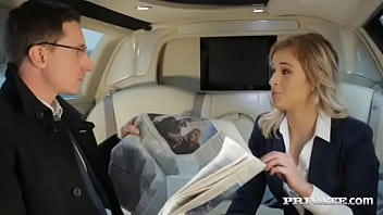 Preview 2 of C4eampie - Classy New Cummer Ria Sunn Gets Destroyed in the Back of a Limo