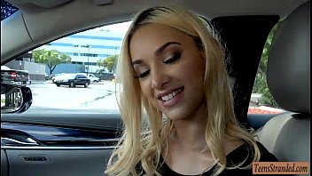 Preview 1 of Free Download Mp4 Mp3 - Seductive teen blonde hottie hitchhikes and gets pounded