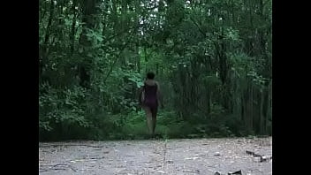 Preview 3 of Teen Video Seks - Nuisette007 loves to alk in the forest in nighty