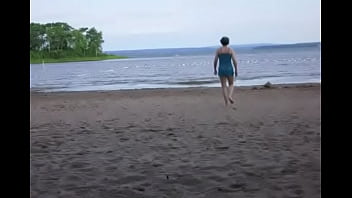 Preview 2 of Children Biye - Nuisette007 walking on the beach in nighty