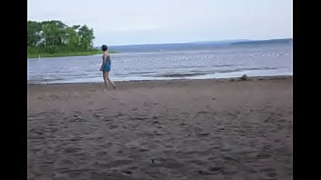 Preview 3 of Children Biye - Nuisette007 walking on the beach in nighty