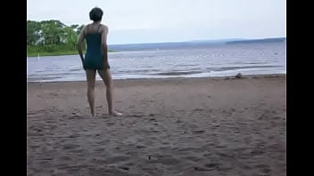 Preview 4 of Children Biye - Nuisette007 walking on the beach in nighty