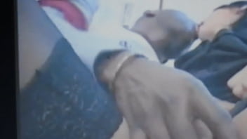 Preview 4 of Pinay Baniyo - Watching 2 white girls and a black guy is so hot!