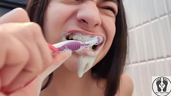 Preview 2 of Wam Lesbian - 4K DENTAL HYGIENIST ROUTINE MOUTH FETISH CLOSEUPS NAKED