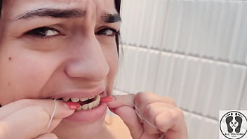Preview 3 of Wam Lesbian - 4K DENTAL HYGIENIST ROUTINE MOUTH FETISH CLOSEUPS NAKED