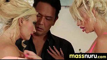 Preview 1 of Blonde French Mature Train - Naughty chick gives an amazing Japanese massage 17