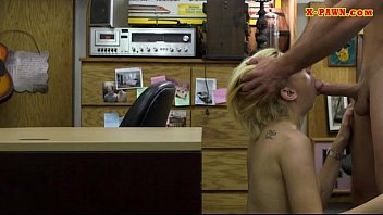 Preview 4 of Teen Tranny Big Dick - Blondie sells her BFs speaker and fucked