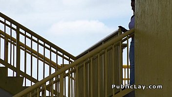 Preview 1 of Dull Africans Movie - Cash hungry mixed race babe in public