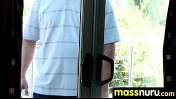 Preview 1 of Hermosa Morrita Cogiendo - NuruMassage Teen Slides Oily Pussy on Cock 14
