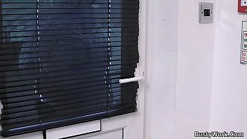 Preview 1 of Chanel Preston Legging - He uses busty blonde women at work