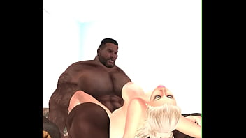Preview 3 of Englis U - white wife does her best to handle big d brown&#039_s massive cock