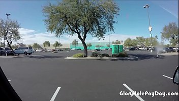 Preview 4 of Gizli Ekim Turbanl Turk - Porta Gloryhole Mall Rat parking lot Blowjob in public porta potty gloryhole