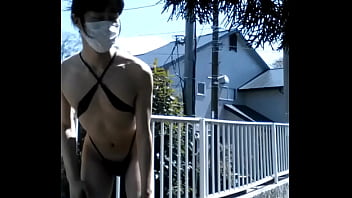 Preview 2 of Rep Xxxx Video Fullhd - Tsukasa exposes herself to the people behind the fence.