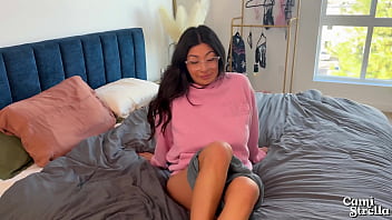 Preview 2 of Nasa Fuck - &ldquo_ARE THOSE MY BOXERS?!&rdquo_ Big titty Latina step sis SQUIRTS on my cock - Cami Strella x Lev Lieben