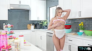 Preview 2 of Skyla Novea Got Creampie - TINY4K Chloe Rose Gets Her Sweet Treat Filled With Cream