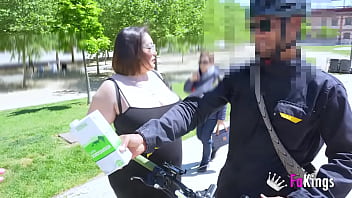 Preview 2 of Sanye Leyen Xxx Sex Vido - Ultimate BIG TITS poll: BBW MILF Mae Quira questions randoms at the street