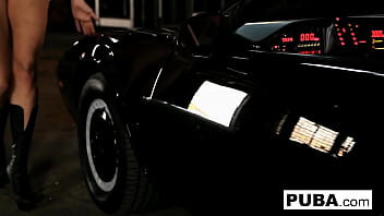 Preview 1 of Airport Officers - Jayden plays inside the Knight Rider car