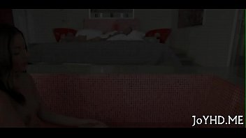 Preview 1 of Saness - Young gal is excited by large dick