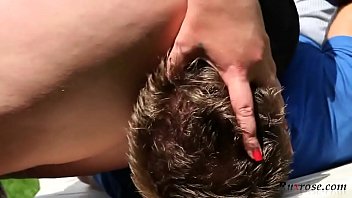 Preview 2 of Gum In Her High Heel - Face s. with Monika Blond HD_ blonde,  outdoor,  bbw,  big-tits,  big-ass,  plump,  fat,  hd,  1080p