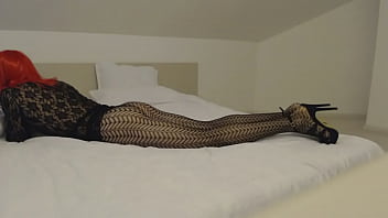Preview 1 of Gay Congo Anal - Crossdresser sexy on bed tease