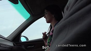 Preview 2 of Bikini Sex Dance - Stranded teen bangs in opened roof car