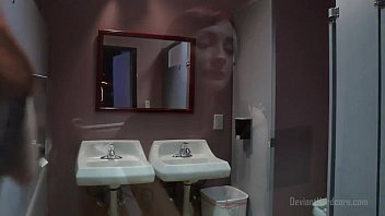 Preview 1 of Miss Ponce 2015 Liansy - Rough sex with redhead in public bathroom