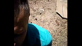 Preview 1 of Tranny Hooker Cum Covered - outdoor blowjob