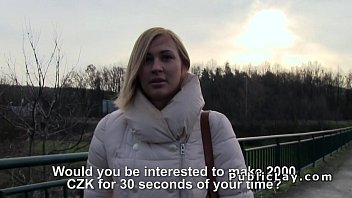 Preview 1 of Incest Compilitiin - Czech student pays blonde for public sex